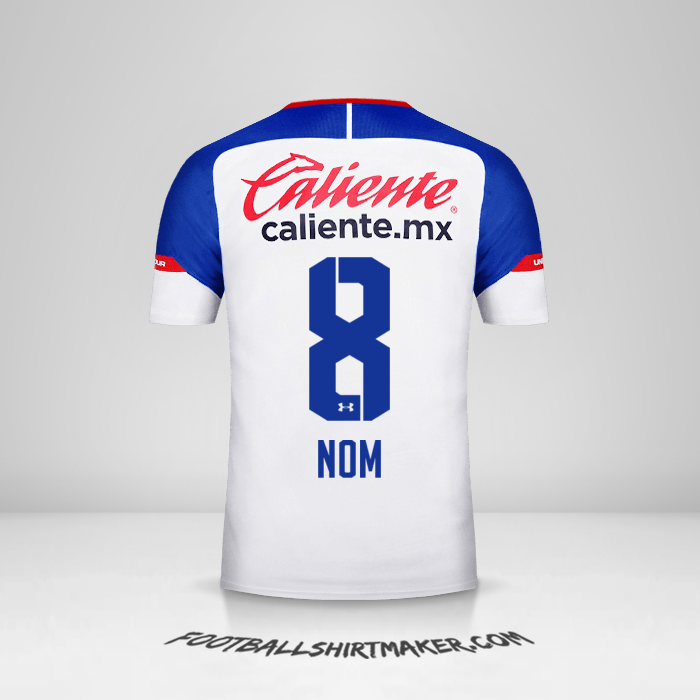 Maillot Cruz Azul 2018/19 Extérieur -  nom - 8