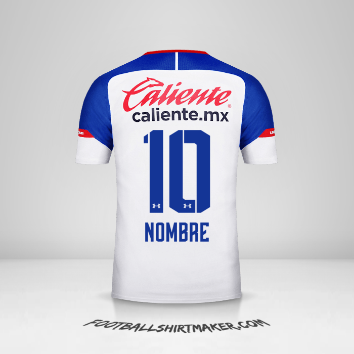 Jersey Cruz Azul 2018/19 Visita -  nombre - 10