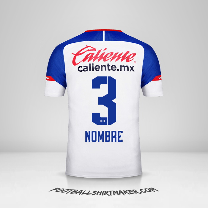 Jersey Cruz Azul 2018/19 Visita -  nombre - 3