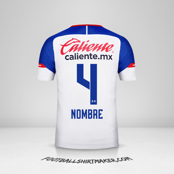 Jersey Cruz Azul 2018/19 Visita -  nombre - 4