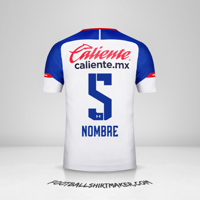 Jersey Cruz Azul 2018/19 Visita -  nombre - 5