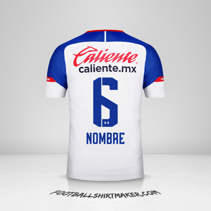 Camiseta Cruz Azul 2018/19 Visita -  nombre - 6