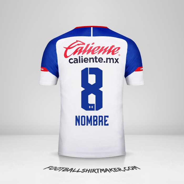 Camiseta Cruz Azul 2018/19 Visita -  nombre - 8