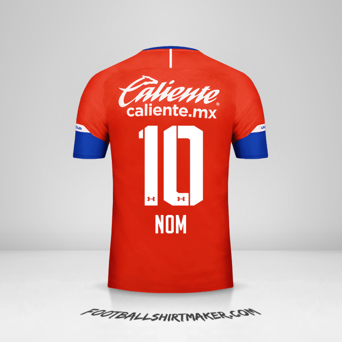 Maillot Cruz Azul 2018/19 Troisième -  nom - 10