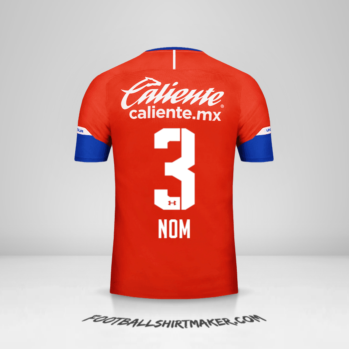 Maillot Cruz Azul 2018/19 Troisième -  nom - 3