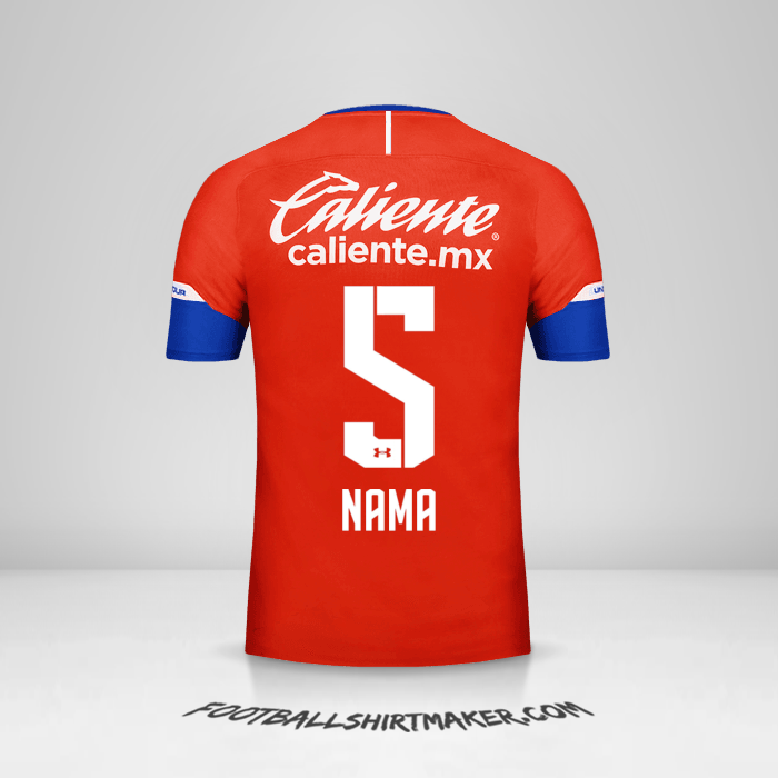 Jersey Cruz Azul 2018/19 Ketiga -  nama - 5
