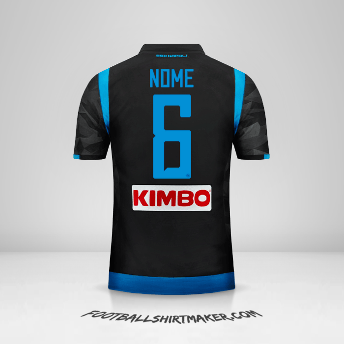 Maglia SSC Napoli 2018/19 Seconda -  nome - 6