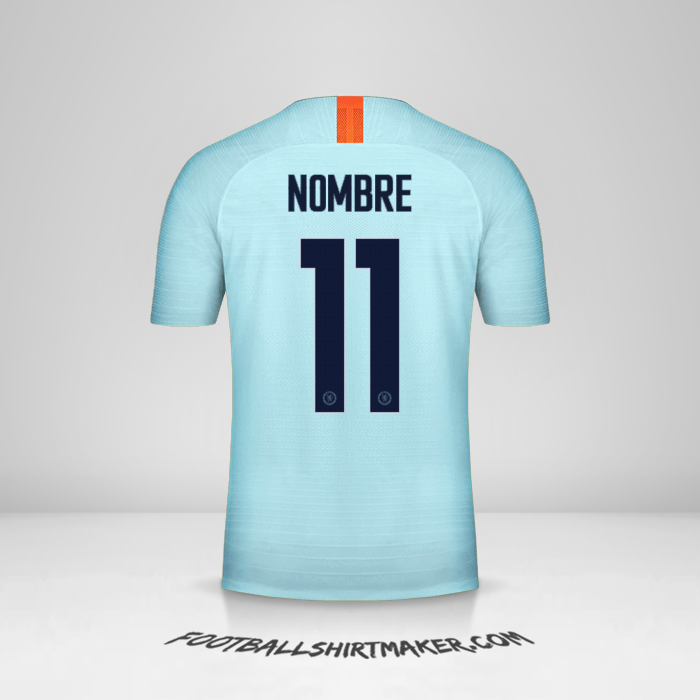 Jersey Chelsea Cup 2018/19 Tercera -  nombre - 11