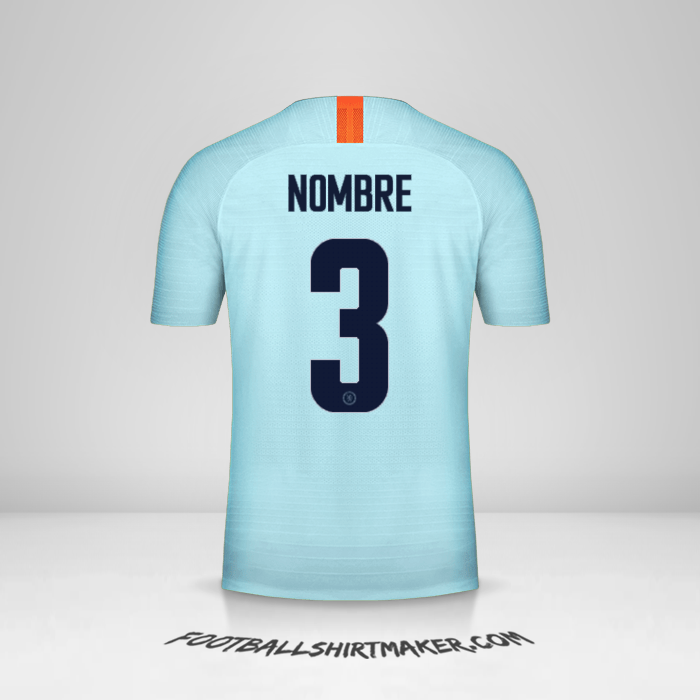 Jersey Chelsea Cup 2018/19 Tercera -  nombre - 3