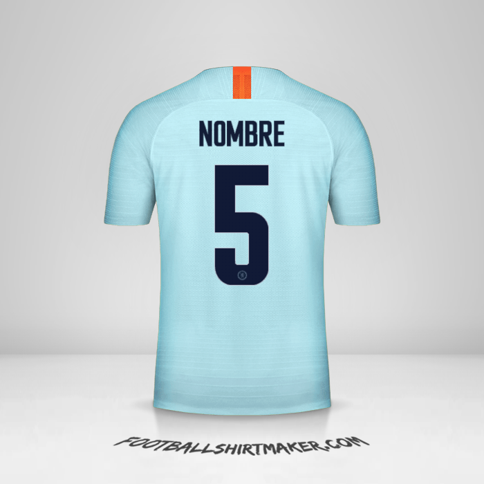 Jersey Chelsea Cup 2018/19 Tercera -  nombre - 5