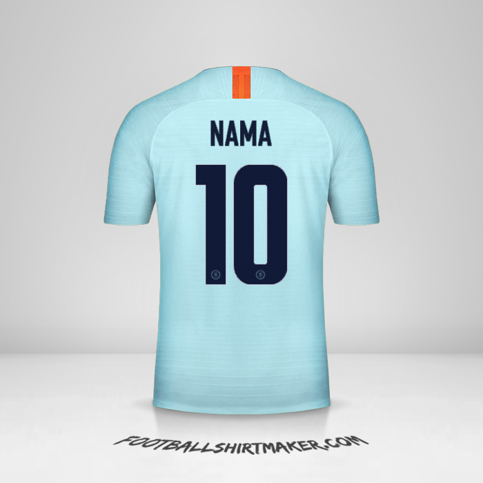 Jersey Chelsea Cup 2018/19 Ketiga -  nama - 10