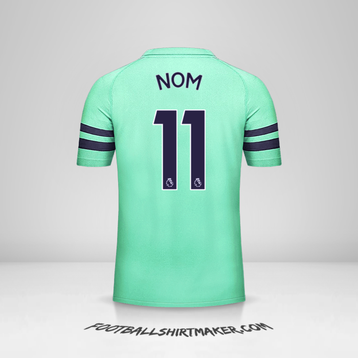 Maillot Arsenal 2018/19 Troisième -  nom - 11