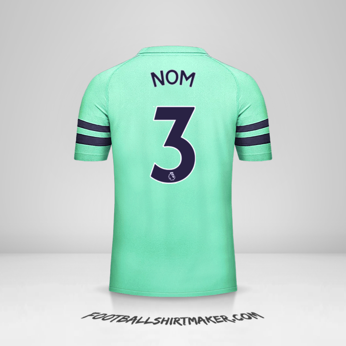 Maillot Arsenal 2018/19 Troisième -  nom - 3