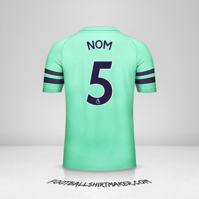 Maillot Arsenal 2018/19 Troisième -  nom - 5