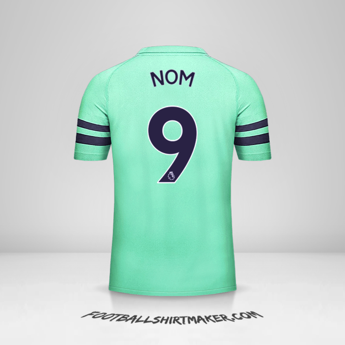 Maillot Arsenal 2018/19 Troisième -  nom - 9