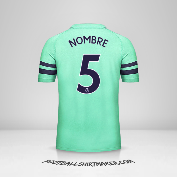 Jersey Arsenal 2018/19 Tercera -  nombre - 5