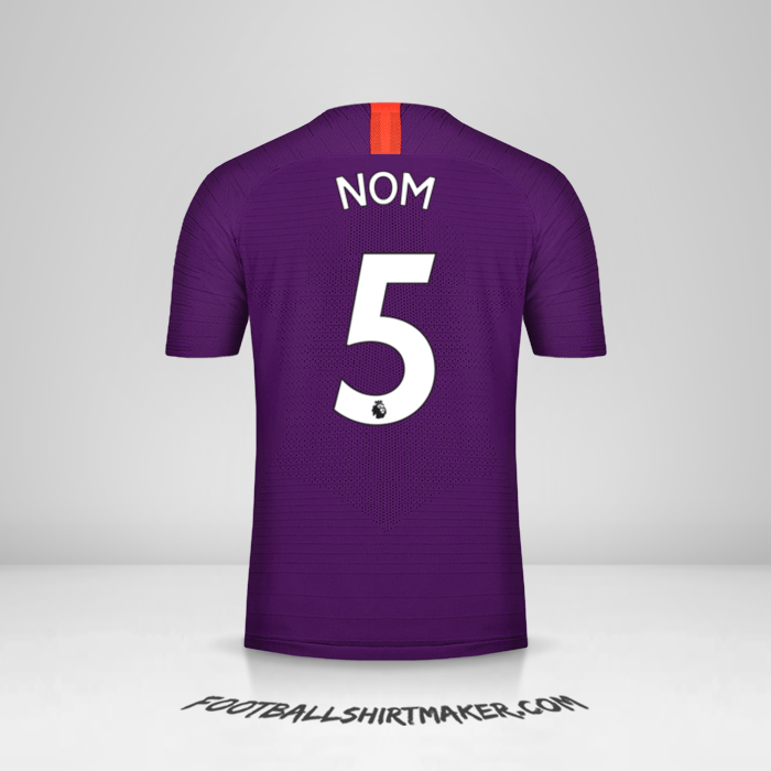 Maillot Manchester City 2018/19 Troisième -  nom - 5