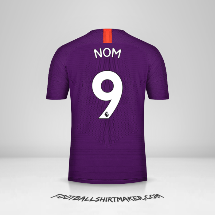 Maillot Manchester City 2018/19 Troisième -  nom - 9