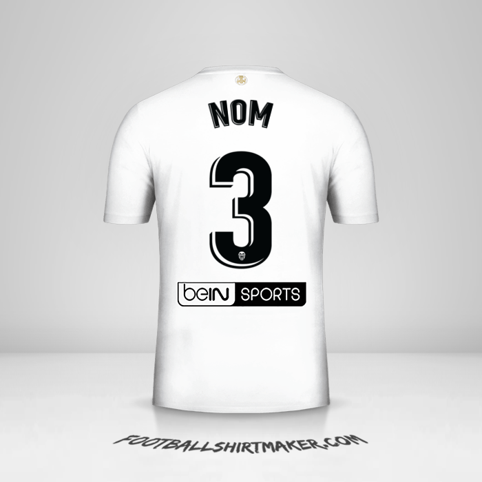 Maillot Valencia CF 2018/19 -  nom - 3