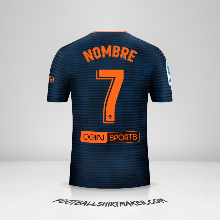 Camiseta Valencia CF 2018/19 Visita -  nombre - 7