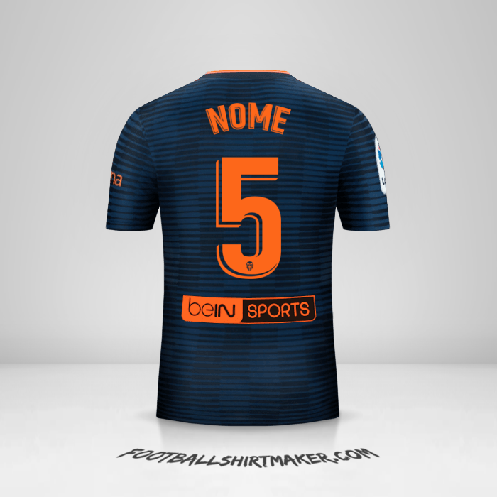 Camisa Valencia CF 2018/19 Alternativa -  nome - 5