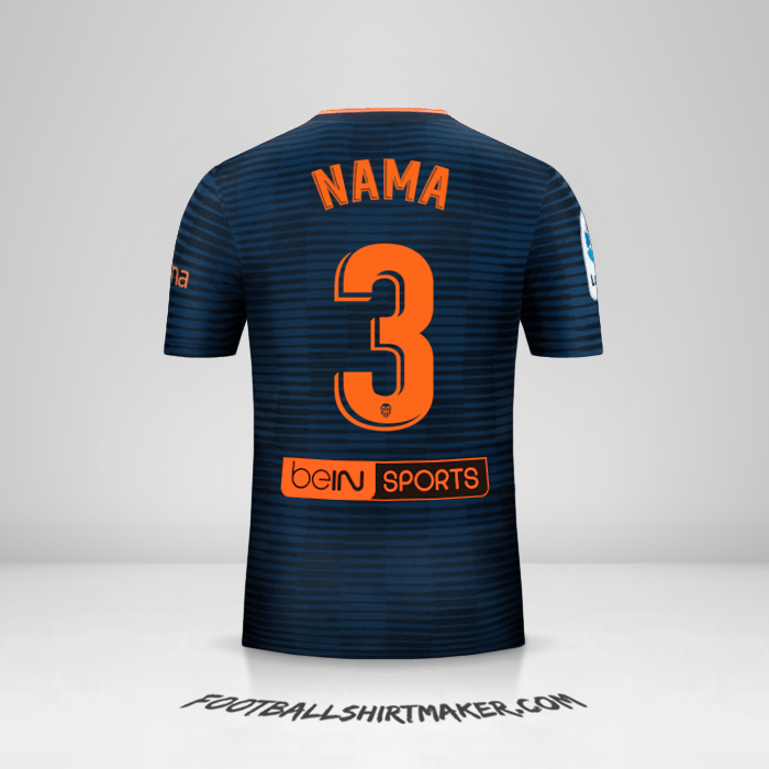 Jersey Valencia CF 2018/19 Alternatif -  nama - 3