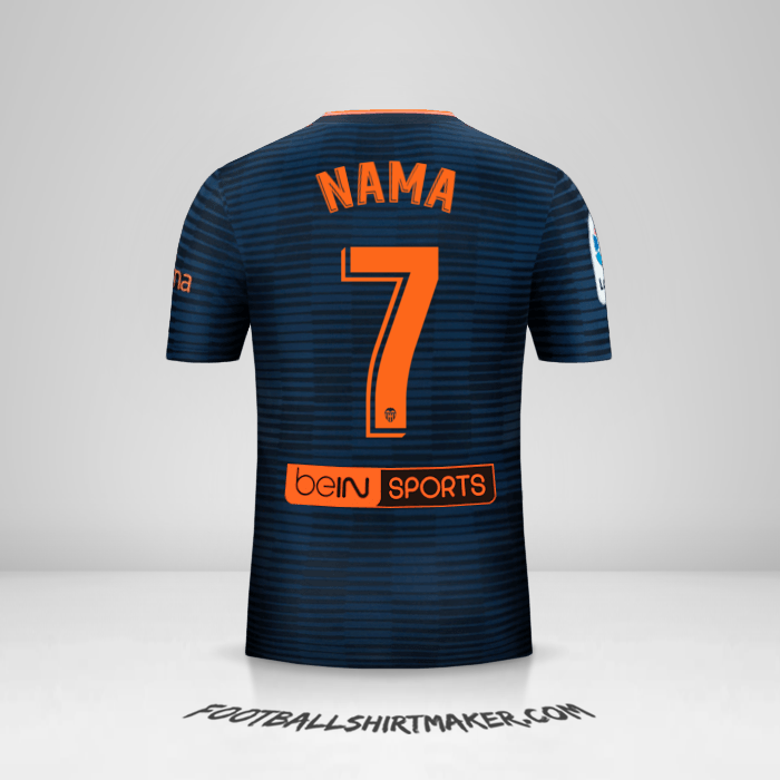 Jersey Valencia CF 2018/19 Alternatif -  nama - 7