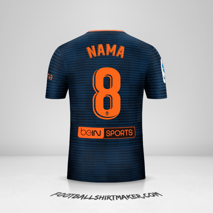 Jersey Valencia CF 2018/19 Alternatif -  nama - 8