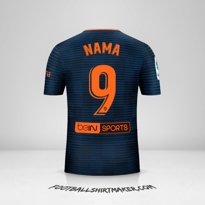 Jersey Valencia CF 2018/19 Alternatif -  nama - 9