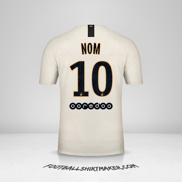 Maillot Paris Saint Germain 2018/19 Extérieur -  nom - 10