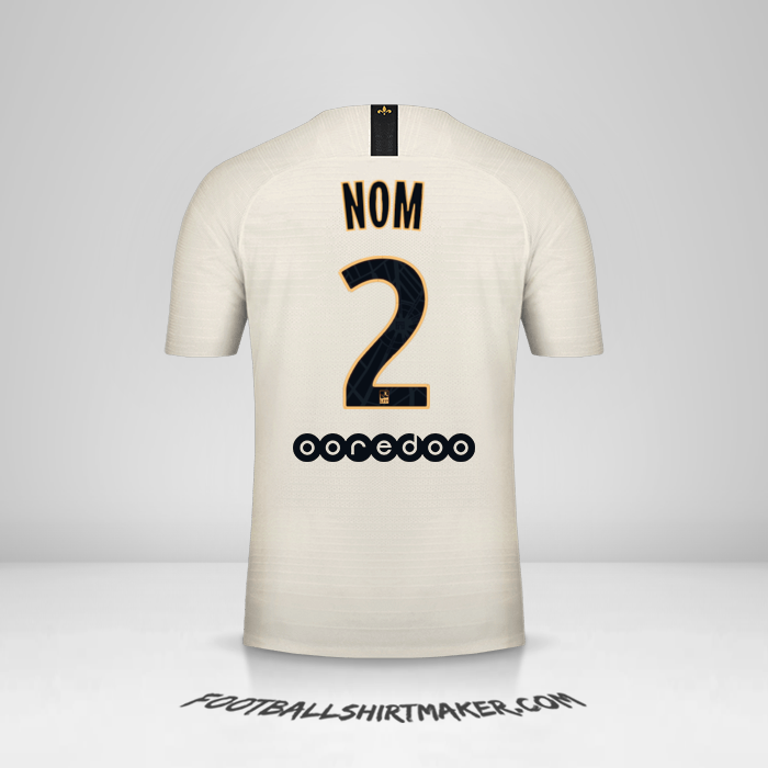 Maillot Paris Saint Germain 2018/19 Extérieur -  nom - 2