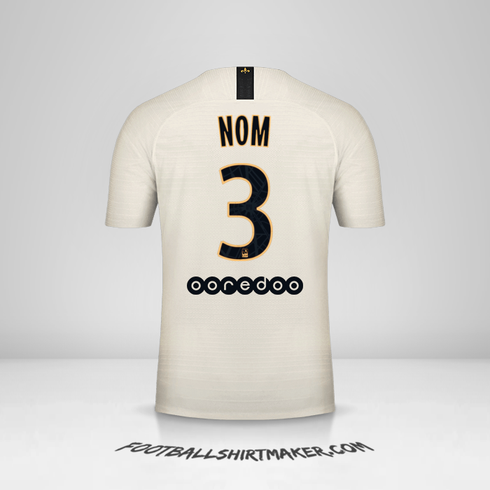 Maillot Paris Saint Germain 2018/19 Extérieur -  nom - 3