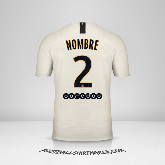 Jersey Paris Saint Germain 2018/19 Visita -  nombre - 2
