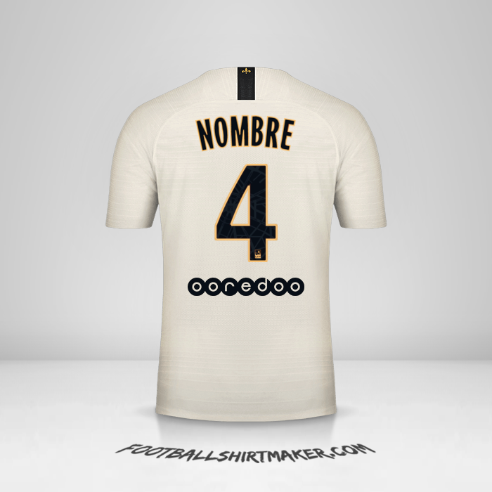 Jersey Paris Saint Germain 2018/19 Visita -  nombre - 4