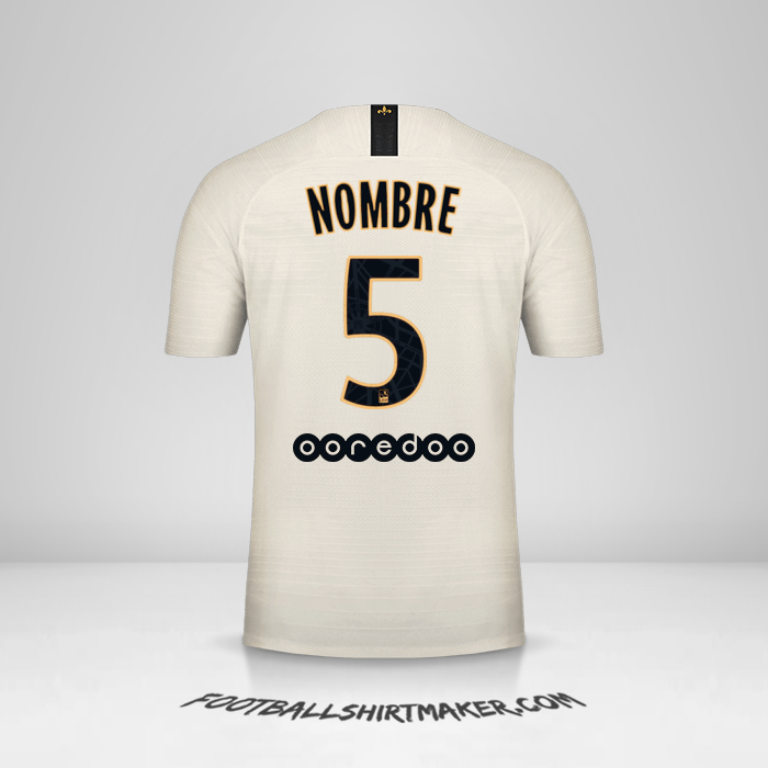 Jersey Paris Saint Germain 2018/19 Visita -  nombre - 5