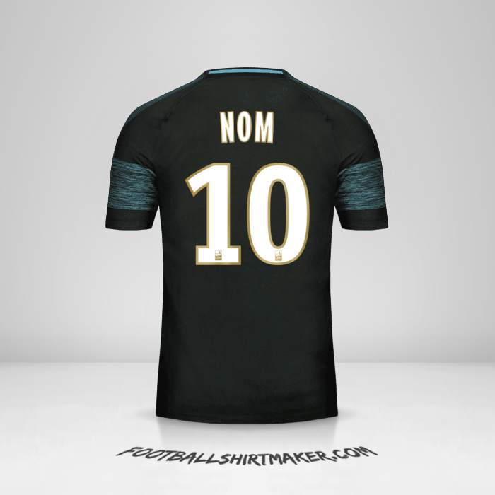 Maillot Olympique de Marseille 2018/19 Extérieur -  nom - 10