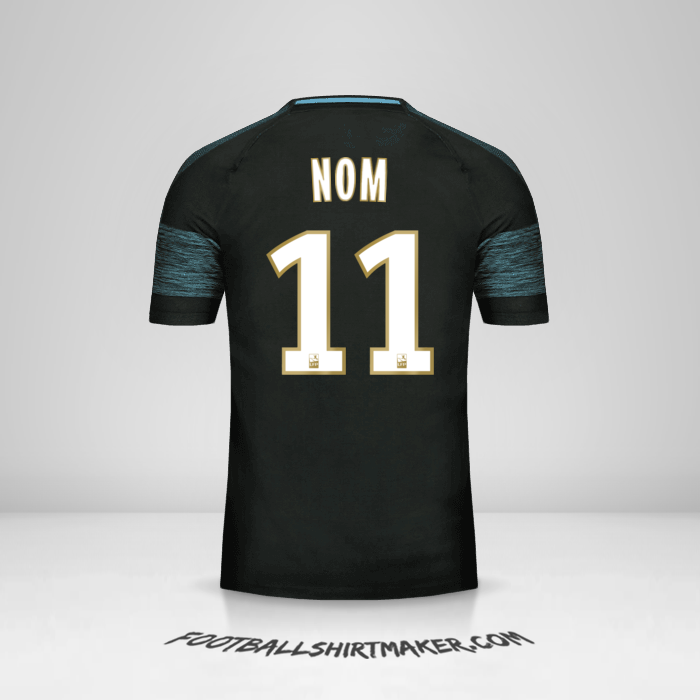 Maillot Olympique de Marseille 2018/19 Extérieur -  nom - 11
