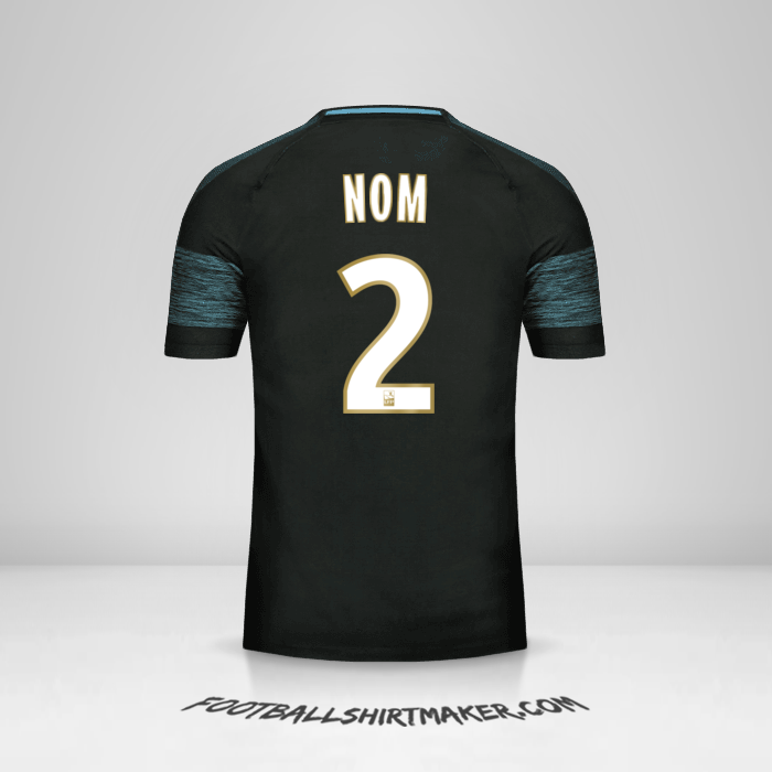Maillot Olympique de Marseille 2018/19 Extérieur -  nom - 2