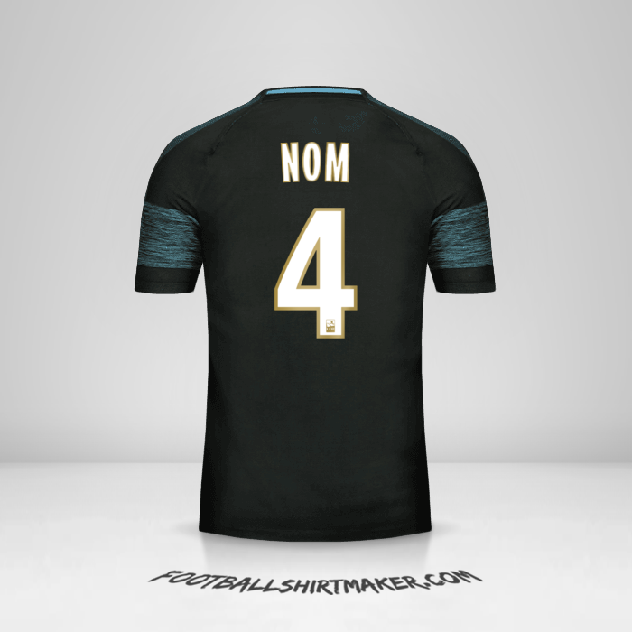 Maillot Olympique de Marseille 2018/19 Extérieur -  nom - 4