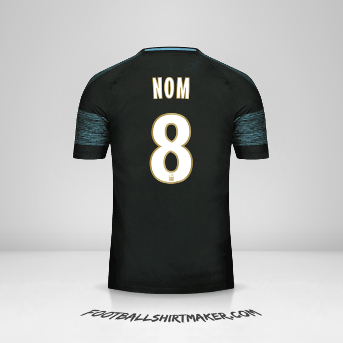 Maillot Olympique de Marseille 2018/19 Extérieur -  nom - 8