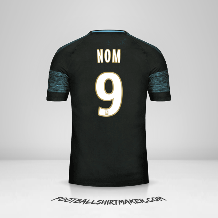 Maillot Olympique de Marseille 2018/19 Extérieur -  nom - 9