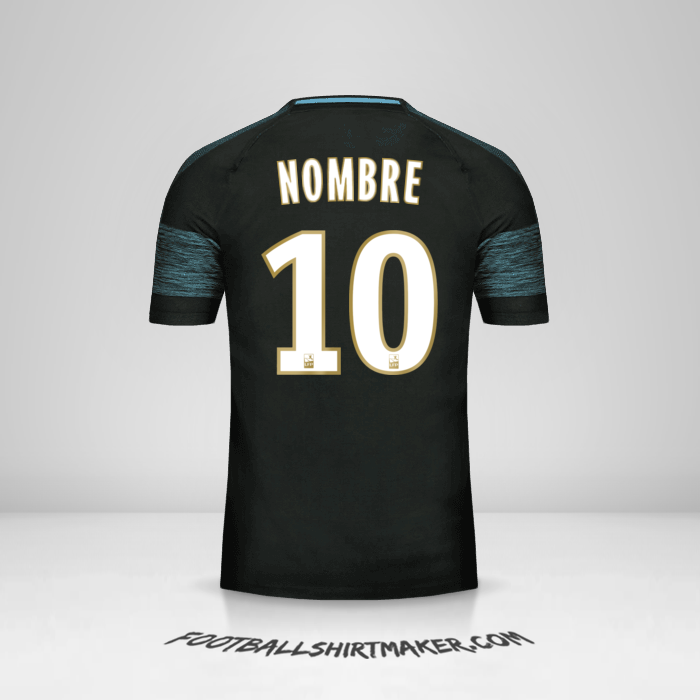 Jersey Olympique de Marseille 2018/19 Visita -  nombre - 10