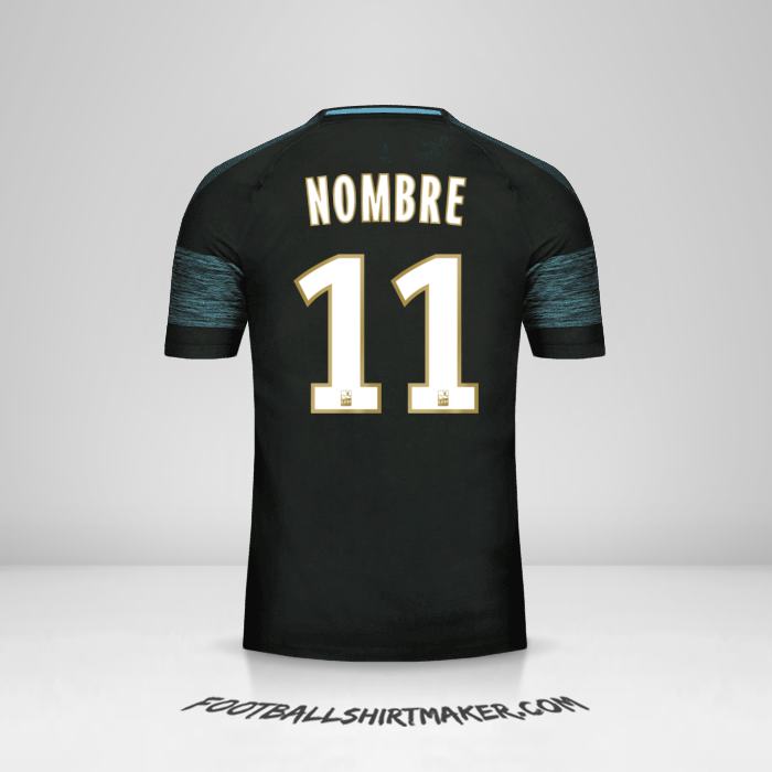Jersey Olympique de Marseille 2018/19 Visita -  nombre - 11