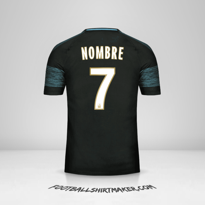 Jersey Olympique de Marseille 2018/19 Visita -  nombre - 7