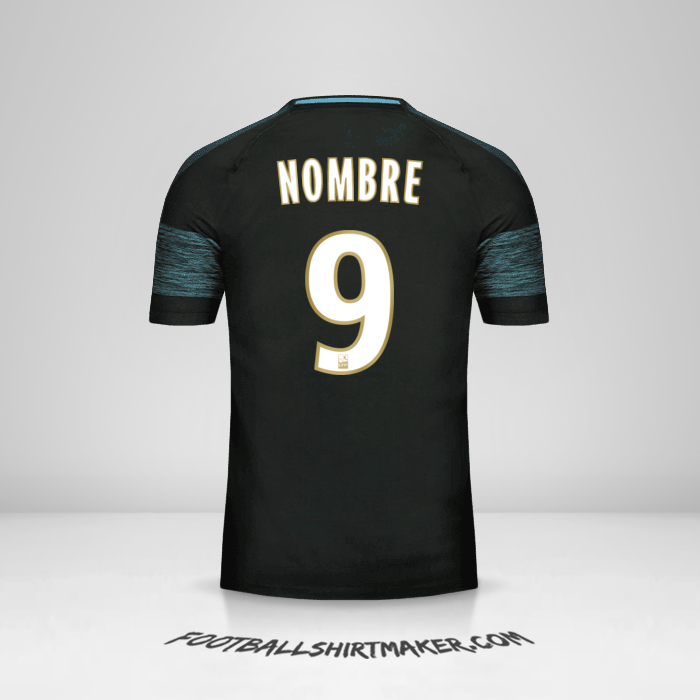 Jersey Olympique de Marseille 2018/19 Visita -  nombre - 9