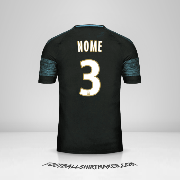 Maglia Olympique de Marseille 2018/19 Seconda -  nome - 3