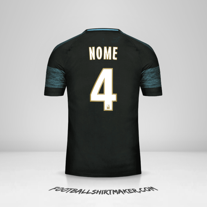 Maglia Olympique de Marseille 2018/19 Seconda -  nome - 4
