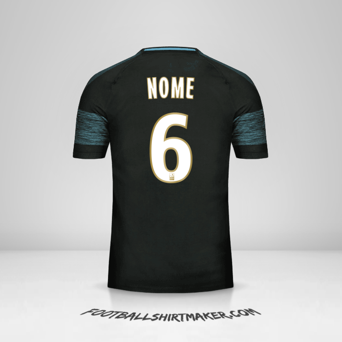 Maglia Olympique de Marseille 2018/19 Seconda -  nome - 6