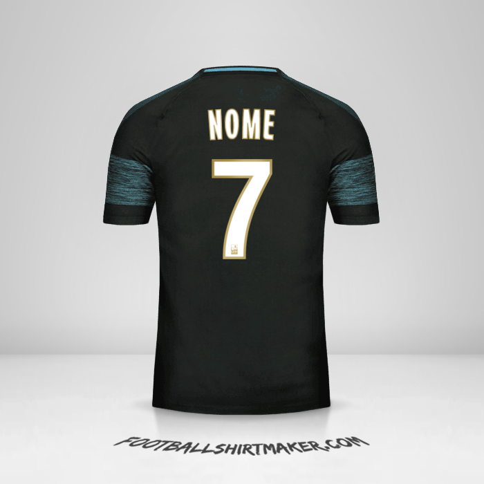 Maglia Olympique de Marseille 2018/19 Seconda -  nome - 7