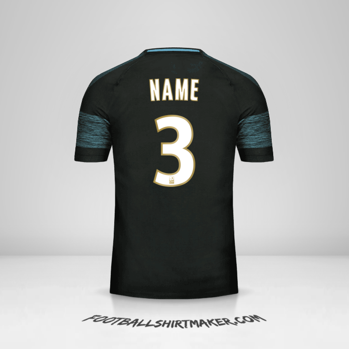 Jersey Olympique de Marseille 2018/19 Away -  name - 3